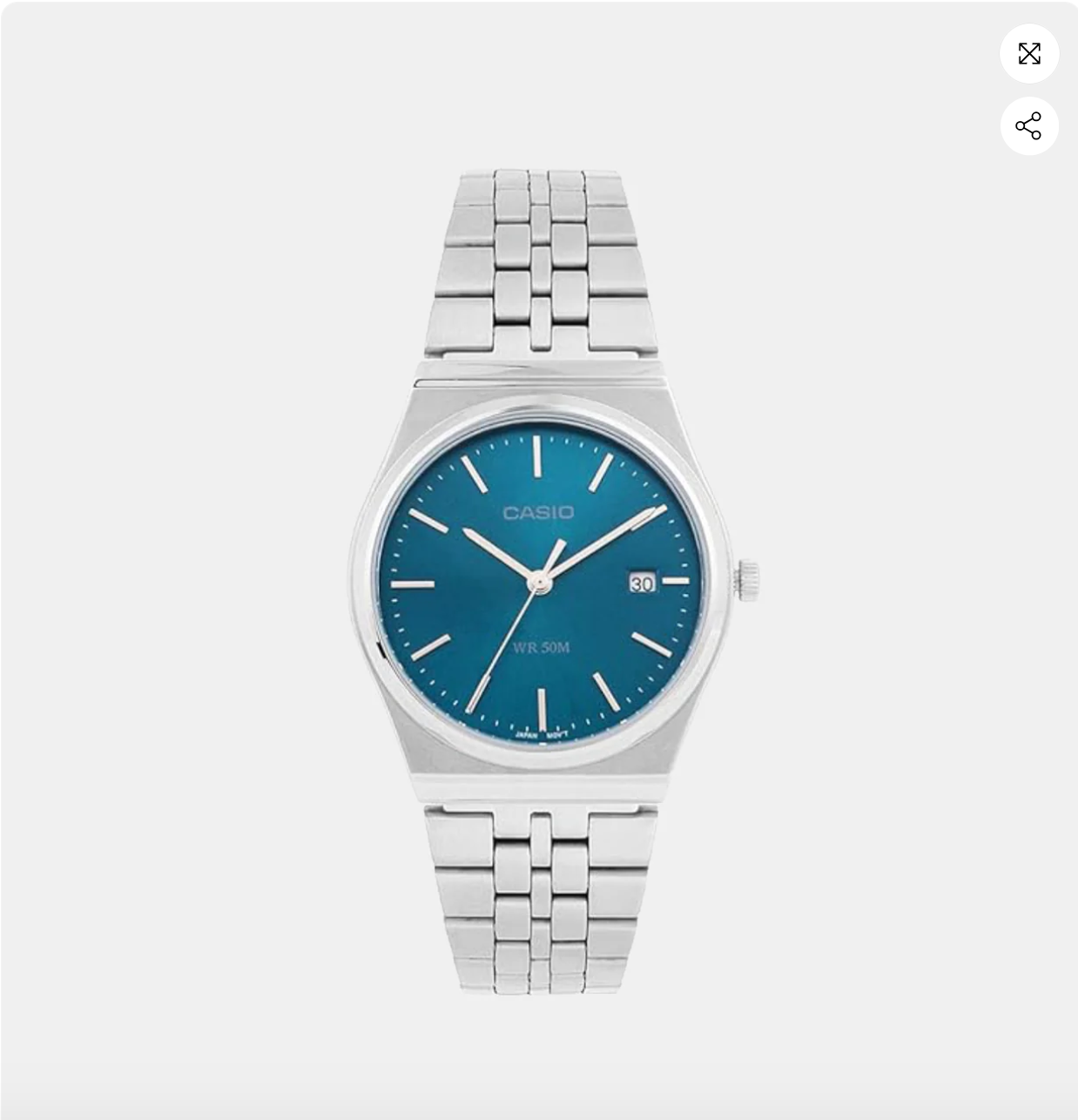 Enticer Men Quartz Blue Dial Analog Stainless Steel Watch MTP-B145D-2A2VDF