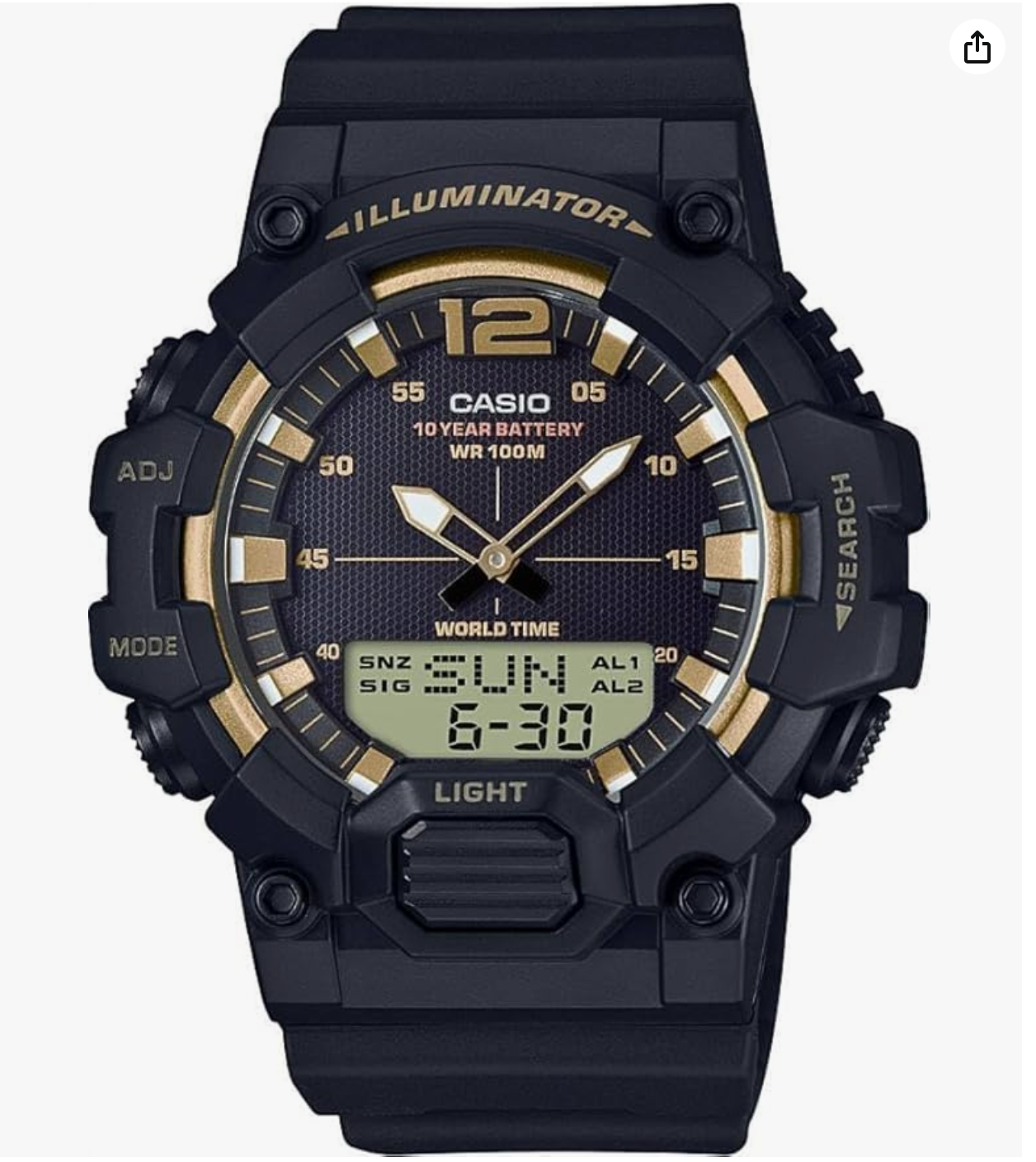 Casio Youth Digital Black Dial Men's Watch-HDC-700-9AVDF