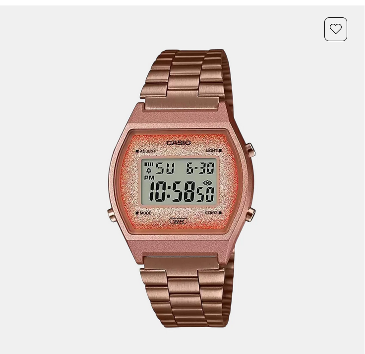 Vintage Unisex Quartz Rose Gold Dial Digital Stainless Steel Watch D187