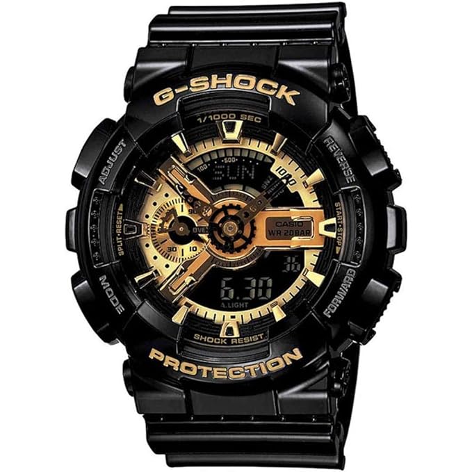 G-Shock GA-110GB-1ADR Black & Gold Analog-Digital Dial Black Resin Strap Men's Watch