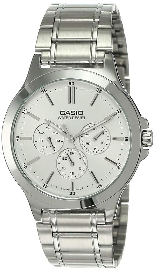 Enticer Men's Stainless Steel Multi-Function Watch  MTP-V300D-7AUDF