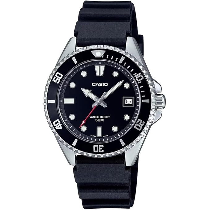 Enticer Men Quartz Black Dial Analog Resin Watch MDV-10-1A1VDF