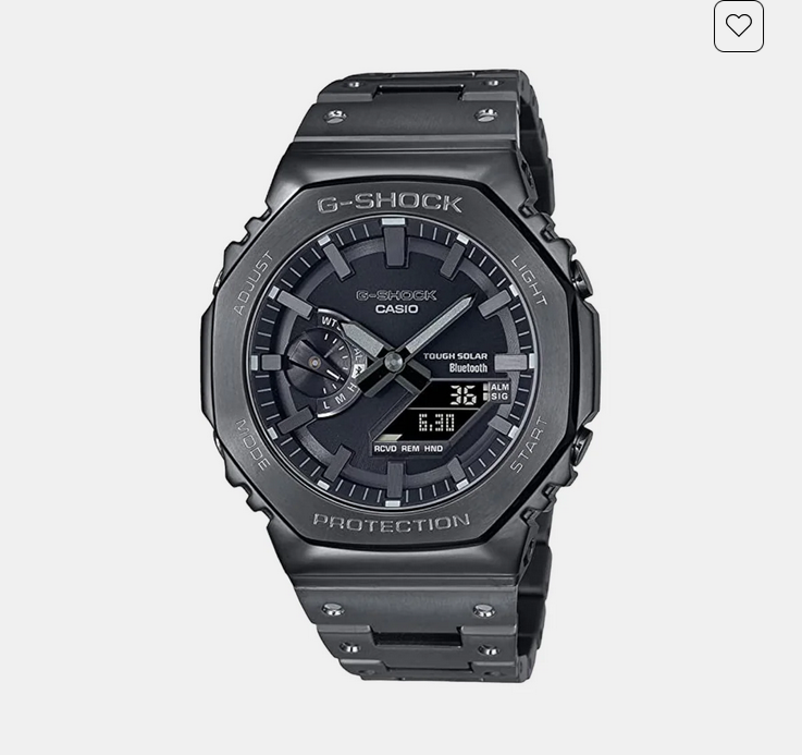 G-Shock Men Quartz Black Dial Analog-Digital Stainless Steel Watch G1271