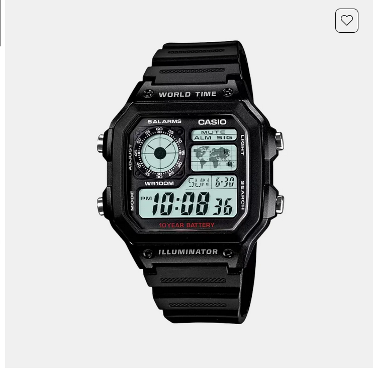 Youth Men Quartz Black Dial Digital Resin Watch D097