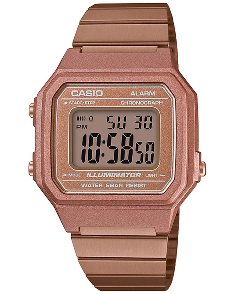 Vintage Unisex Quartz Rose Gold Dial Digital Stainless Steel Watch B650WC-5A