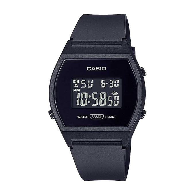 Vintage Women Quartz Black Dial Digital Resin Watch LW-204-1B