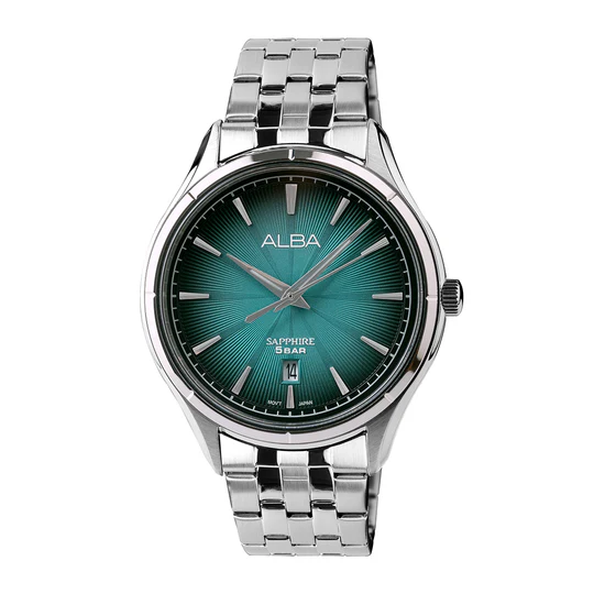 Marine Blue Patterned Dial Quartz Watch