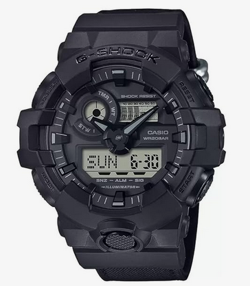 Casio G-Shock GA-700BCE-1ADR Black Analog-Digital Dial Black Resin Strap Men's Watch