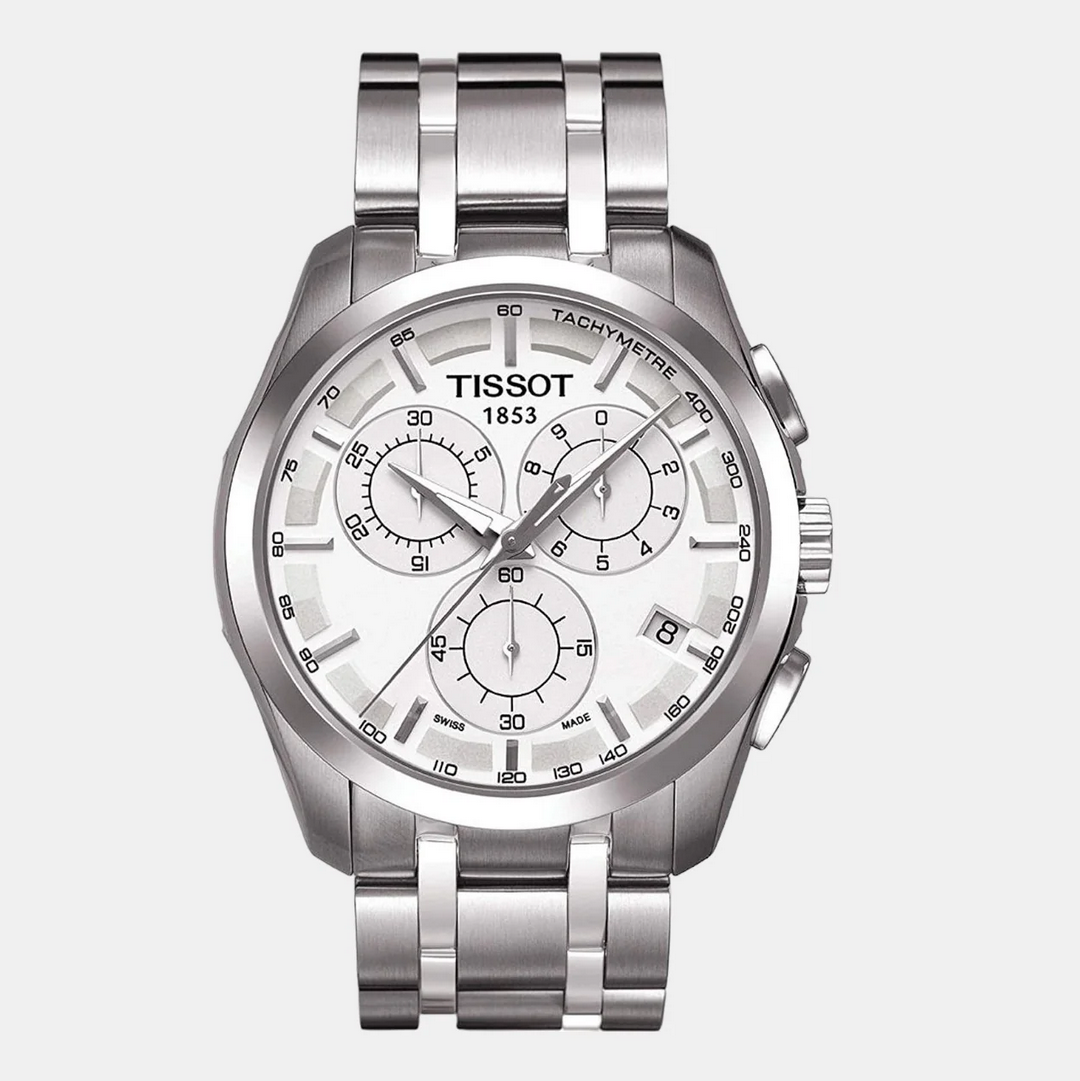 Couturier Men Quartz Silver Dial Chronograph Stainless Steel Watch T0356171103100