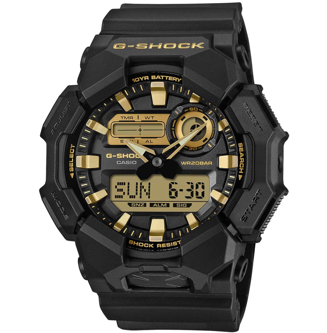 Casio G-Shock GA-010GB-1A9DR Analog-Digital Black&Gold Dial Men (G1733)